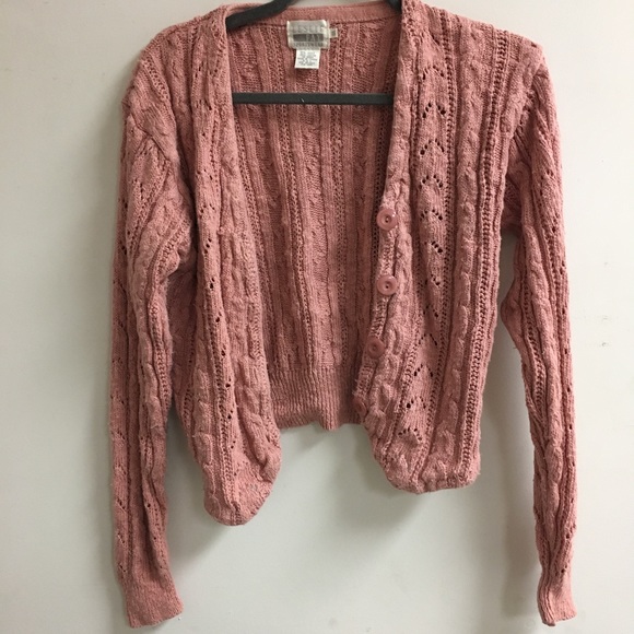 Vintage | Sweaters | Vintage Dusty Rose Colored Cardigan S | Poshmark